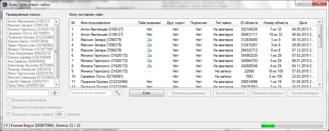 Панель лайков друзей вконтакте
